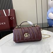 Gucci GG Milano Mini Top Handle Bag In Red 01 Size 21 x 12.5 x 4.6 cm - 1