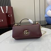 Gucci GG Milano Mini Top Handle Bag In Red 02 Size 21 x 12.5 x 4.6 cm - 1