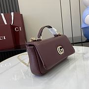 Gucci GG Milano Mini Top Handle Bag In Red 02 Size 21 x 12.5 x 4.6 cm - 6