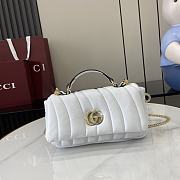 Gucci GG Milano Mini Top Handle Bag In White Size 21 x 12.5 x 4.6 cm - 1