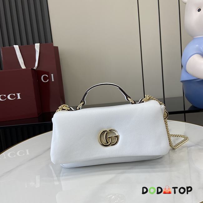 Gucci GG Milano Mini Top Handle Bag In White 01 Size 21 x 12.5 x 4.6 cm - 1