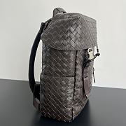 Bottega Veneta Intrecciato Flap Backpack Brown Size 38 x 26 x 15 cm - 5