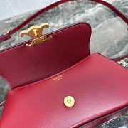 Celine Lola Mini Baguette Red Size 20 x 11.5 x 5 cm - 5