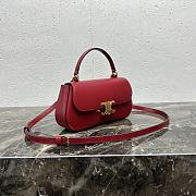 Celine Lola Mini Baguette Red Size 20 x 11.5 x 5 cm - 6