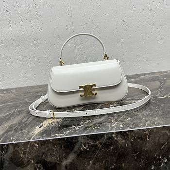 Celine Lola Mini Baguette White Size 20 x 11.5 x 5 cm