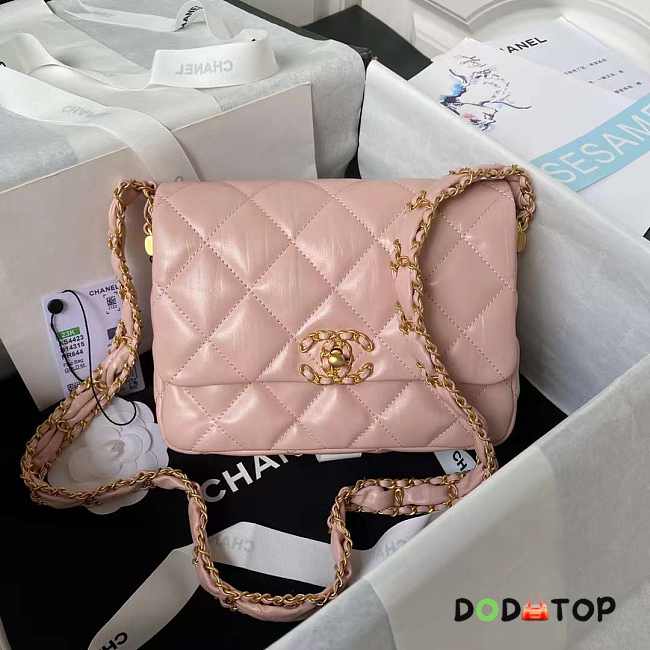 Chanel 19 Mini Flap Light Pink Size 20 cm - 1