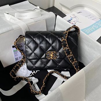 Chanel 19 Mini Flap Black Size 20 cm