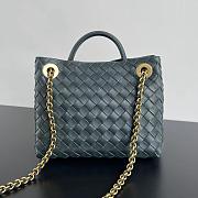 Bottega Veneta Andiamo Navy Blue Gold Hardware Size 25 cm - 3