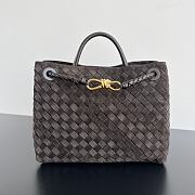  Bottega Veneta Andiamo Medium Intrecciato Suede Tote Brown Size 32 x 25 x 11 cm - 1