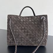  Bottega Veneta Andiamo Medium Intrecciato Suede Tote Brown Size 32 x 25 x 11 cm - 5