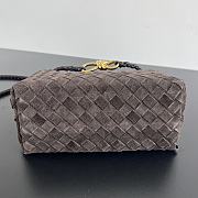 Bottega Veneta Andiamo Small Intrecciato Suede Tote Brown Size 25 x 22 x 10.5 cm - 3