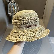 Miu Miu Woven Fabric Hat - 1