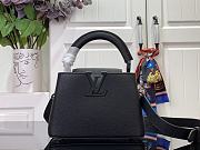 Louis Vuitton Capucines Mini Handbag M25255 Black Size 13.6 x 8 x 21 cm - 1