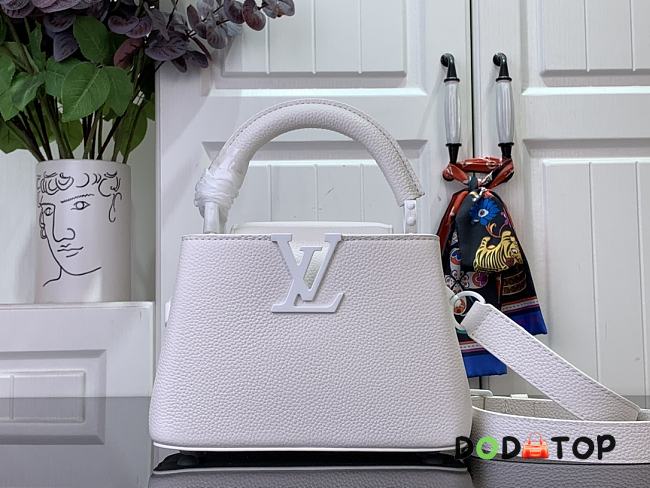 Louis Vuitton Capucines Mini Handbag M25256 White Size 13.6 x 8 x 21 cm - 1