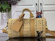 Louis Vuitton Keepall Bandoulière 25 Handbag M25010 Straw Weaving Size 15 x 11 x 25 cm - 1