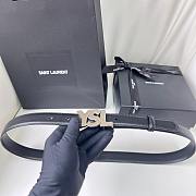 YSL Saint Laurent Black Belt Silver/Gold Hardware 2.4 cm - 4