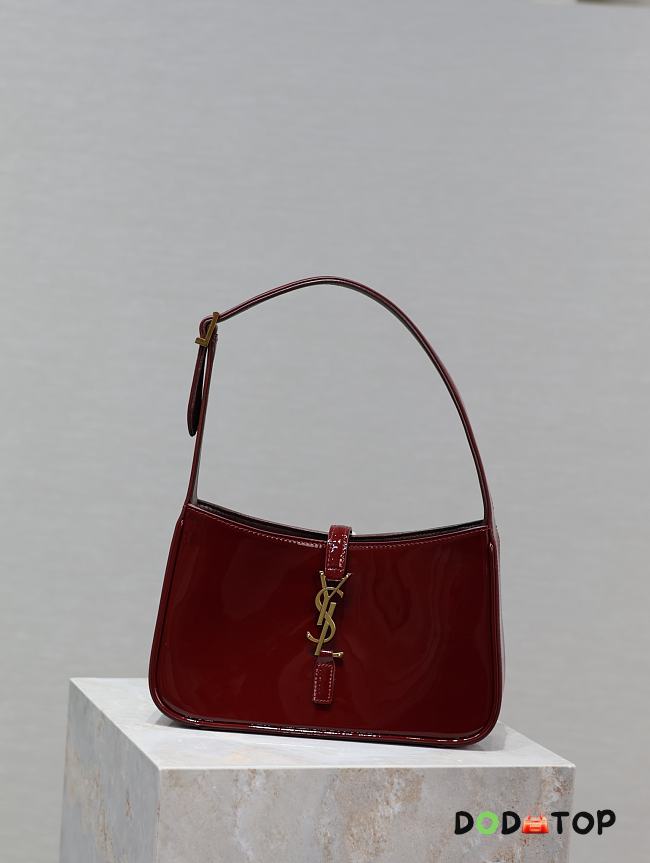 YSL Le5A7 Bag Red Patent Leather Size 25 x 14 x 6 cm - 1