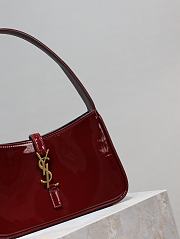 YSL Le5A7 Bag Red Patent Leather Size 25 x 14 x 6 cm - 4