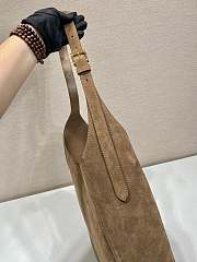 Prada Suede Cleo Crossbody Bag Brown Size 40 x 30 x 9 cm - 6