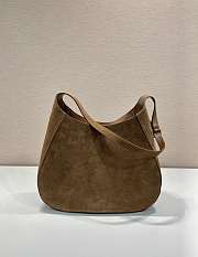 Prada Suede Cleo Crossbody Bag Brown Size 40 x 30 x 9 cm - 2