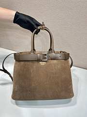 Prada Double Shopping Bag Brown Large Suade 37.5 x 27.5 x 14 cm - 2