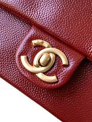 Chanel CF Caviar Gold Coin Burgundy Size 13 x 17.5 x 6 cm - 5