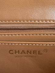 Chanel Mini CF Handle Handbag Brown Patent Leather Size 20 x 12 x 6 cm - 5