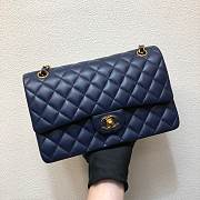 Chanel CF Lambskin Gold Hardware Dark Blue Size 25.5 cm - 1