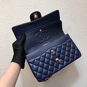 Chanel CF Lambskin Gold Hardware Dark Blue Size 25.5 cm - 2