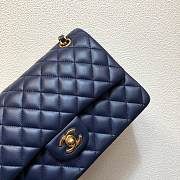 Chanel CF Lambskin Gold Hardware Dark Blue Size 25.5 cm - 3