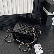 Chanel Mini CF Handle Handbag Black Patent Leather Size 20 x 12 x 6 cm - 5