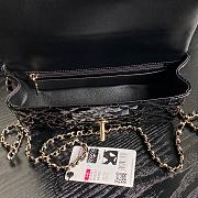 Chanel Mini CF Handle Handbag Black Patent Leather Size 20 x 12 x 6 cm - 3