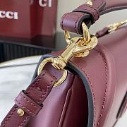 Gucci Handle Crossbody Bag Red Wine Size 27 x 17 x 7 cm  - 5