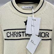 Dior Cashmere Sweaters Women's Beige/Blue - 4