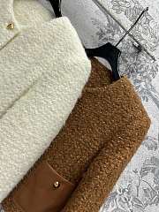 Celine Wool Blend Tweed Brown/White - 3