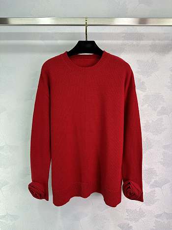 Valentino Floral-Applique Virgin Wool Sweater