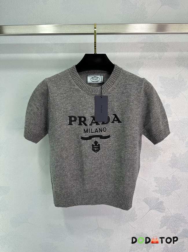 Prada Fine Knit Logo Sweatshirt  - 1