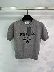 Prada Fine Knit Logo Sweatshirt  - 1