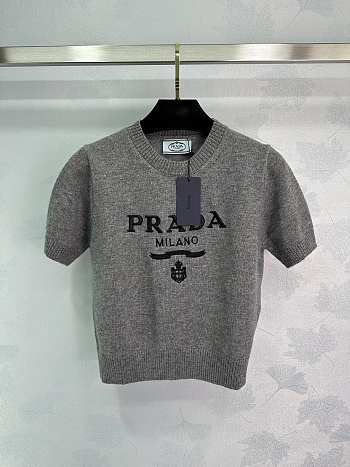 Prada Fine Knit Logo Sweatshirt 