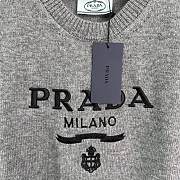 Prada Fine Knit Logo Sweatshirt  - 5