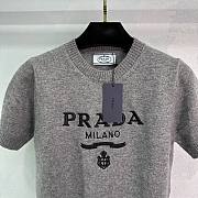 Prada Fine Knit Logo Sweatshirt  - 4