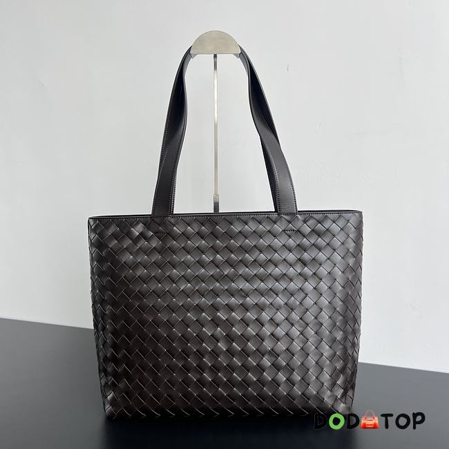 Bottega Veneta Large Leather Tote Bag Dark Brown Size 35 x 44 x 17 cm - 1