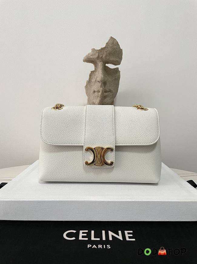 Celine Medium Victoire Bag White Size 23.5 × 14 × 8 cm - 1