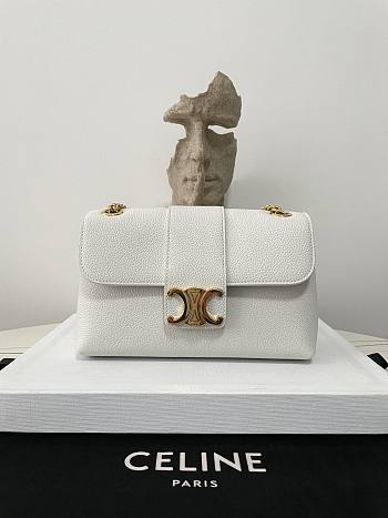 Celine Medium Victoire Bag White Size 23.5 × 14 × 8 cm