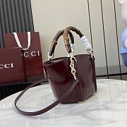 Gucci GG Mini Bamboo Handle Tote Bag Red Size 27 x 14 x 4.6 cm - 6