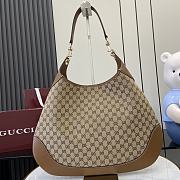 Gucci Body Double Lock Medium Shoulder Bag Apricot Brown Leather Size 49 x 46 x 4 cm - 2