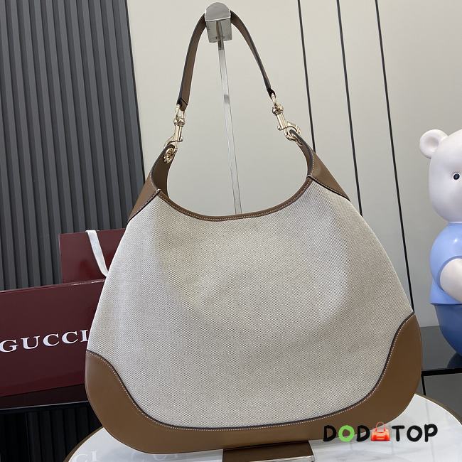 Gucci Body Double Lock Medium Shoulder Bag Canvas Brown Leather Size 49 x 46 x 4 cm - 1