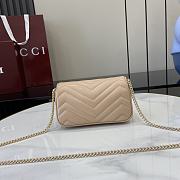 Gucci GG Marmont Super Mini Handbag Light Apricot Size 16.5 x 10 x 4.5 cm - 6