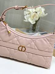 Dior Caro Mini Hobo Shoulder Bag Pink Size 23 x 13 x 6 cm - 5