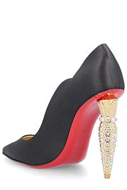 Christian Louboutin Silk Crepe Pumps With 100mm Crystal Heel  - 2